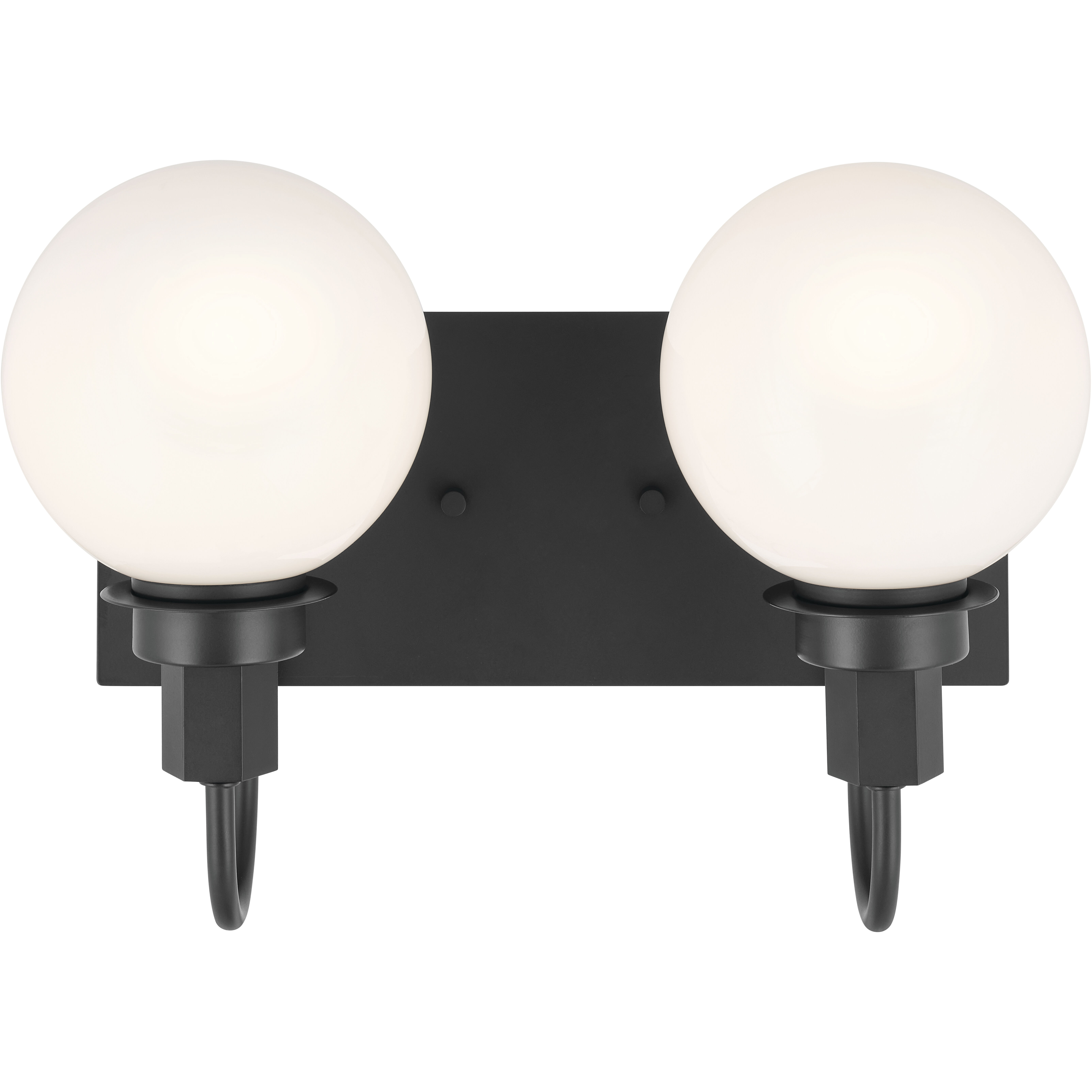 Hex LED 14.25 inch Black Bathroom Vanity Light Wall Light