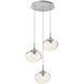 Nova LED LED Classic Silver Chandelier Ceiling Light, Round Multi-Pendant