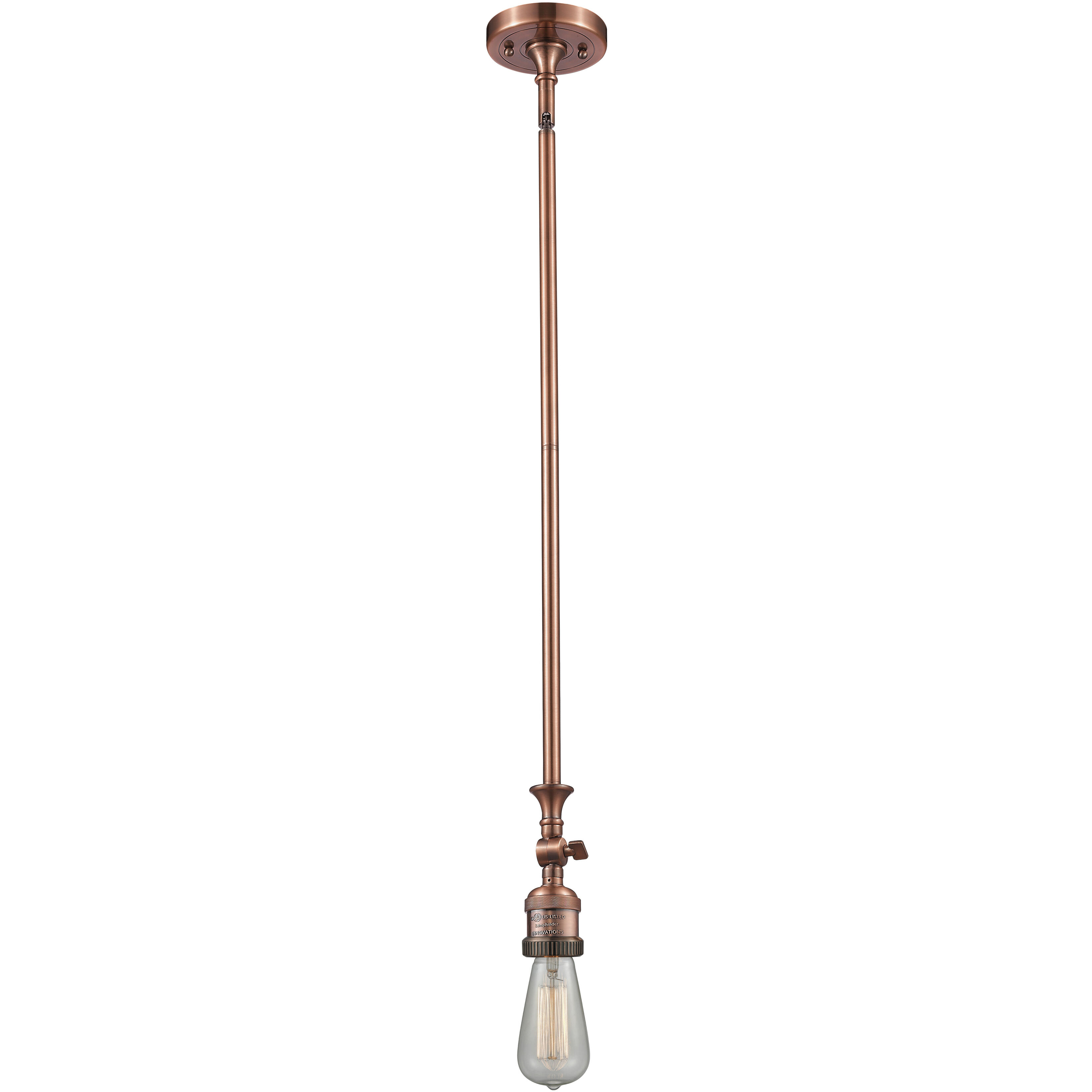 Franklin Restoration Beacon 1 Light 12 inch Antique Copper Mini Pendant Ceiling Light in Incandescent, Clear, Franklin Restoration