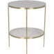 Rivoli 30 X 25 inch Antique Brass Side Table