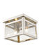 Milford 2 Light 8 inch Brushed Nickel Flush Mount Ceiling Light