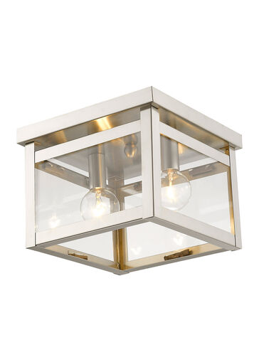Milford 2 Light 8 inch Brushed Nickel Flush Mount Ceiling Light