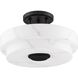 Tosca 3 Light 18 inch Matte Black Semi-Flush Mount Ceiling Light, Design Series