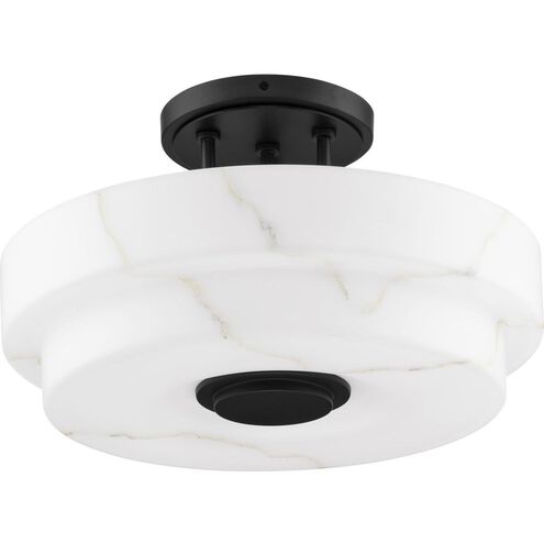 Tosca 3 Light 18 inch Matte Black Semi-Flush Mount Ceiling Light, Design Series