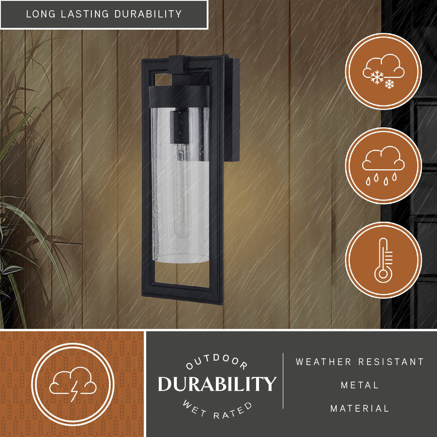 Malmo LED 15.75 inch Matte Black Outdoor Wall