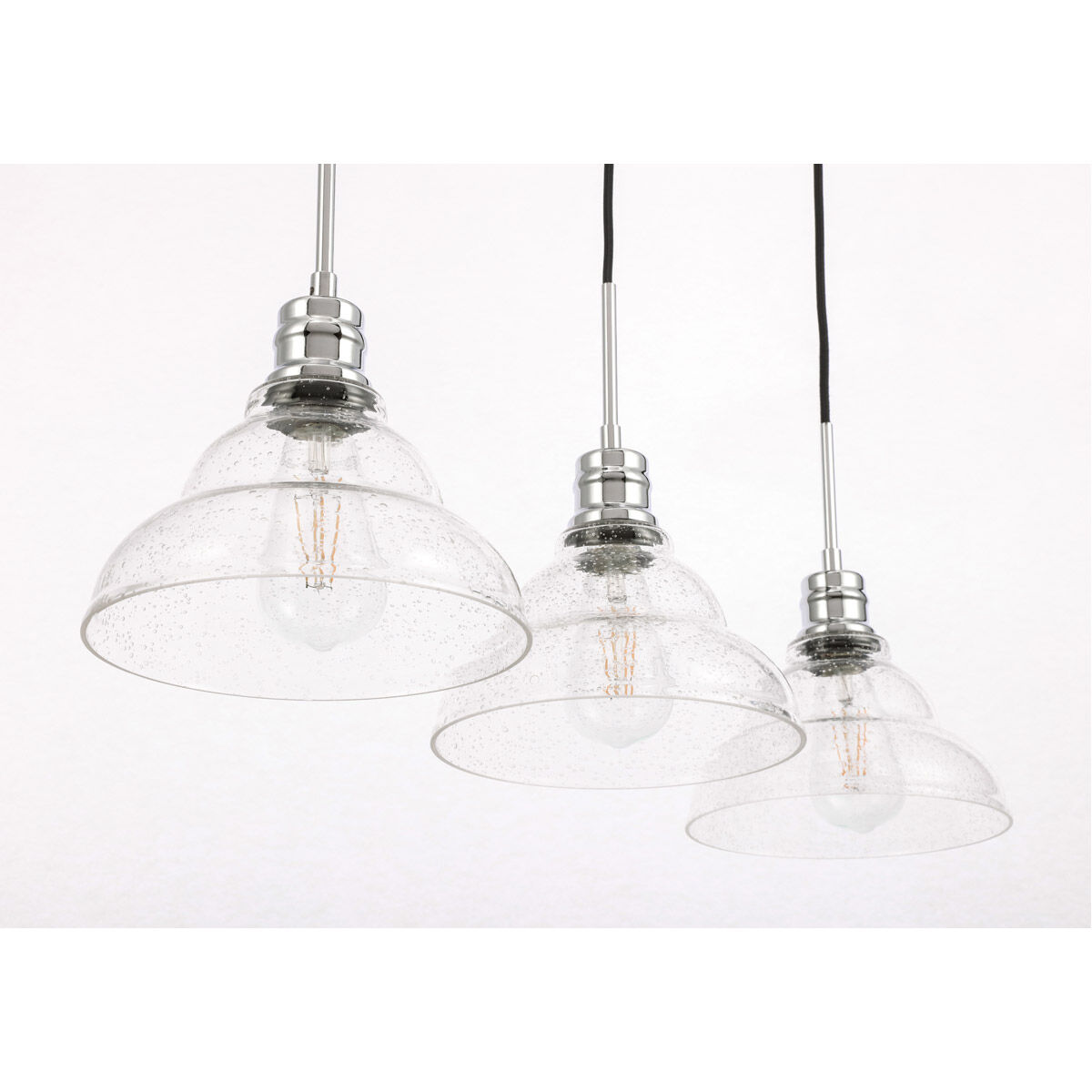 Clive 3 Light 35 inch Chrome Pendant Ceiling Light