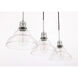 Clive 3 Light 35 inch Chrome Pendant Ceiling Light