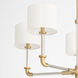 Hightower 5 Light 35.25 inch Clear and Aged Brass Chandelier Ceiling Light