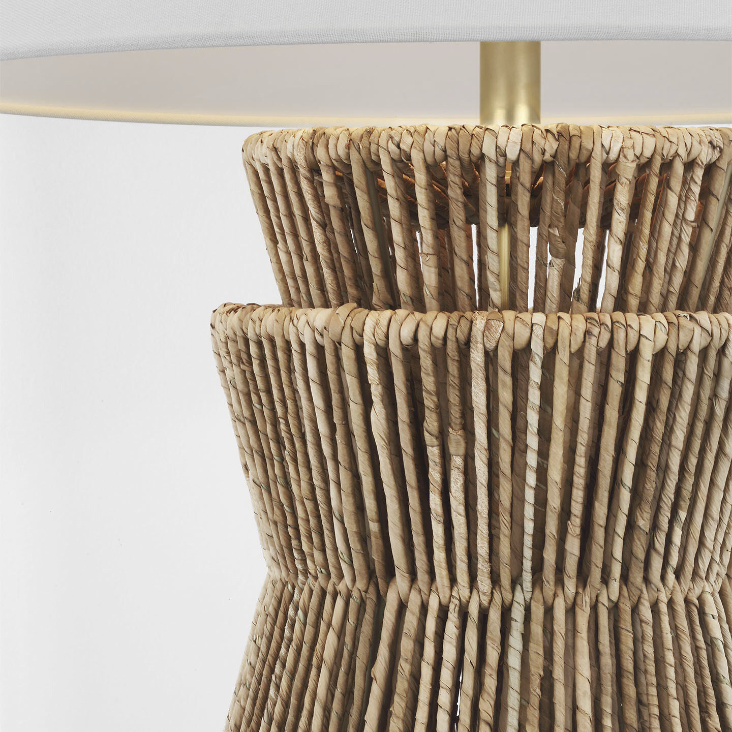 Chapman & Myers Antigua 29.25 inch 15 watt Natural Abaca and Antique-Burnished Brass Layered Table Lamp Portable Light