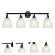 Edison Castile 4 Light 33 inch Oil Rubbed Bronze Bath Vanity Light Wall Light in White
