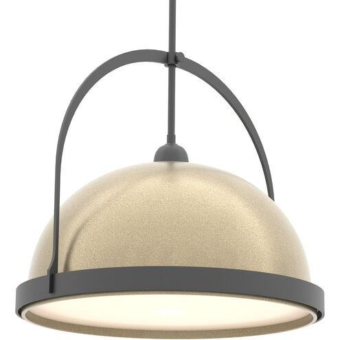 Atlas 1 Light 21.7 inch Black and Soft Gold Pendant Ceiling Light in Black/Soft Gold, Large