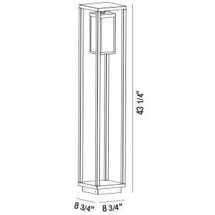 LED Bollard 100V 13 watt Graphite Grey Outdoor Bollard Light, Small