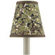 Marble Paper Green and Chocolate and Mustard 5 inch Tapered Chandelier Shade