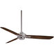 Rudolph 52 inch Brushed Nickel/Medium Maple with Medium Maple Blades Ceiling Fan