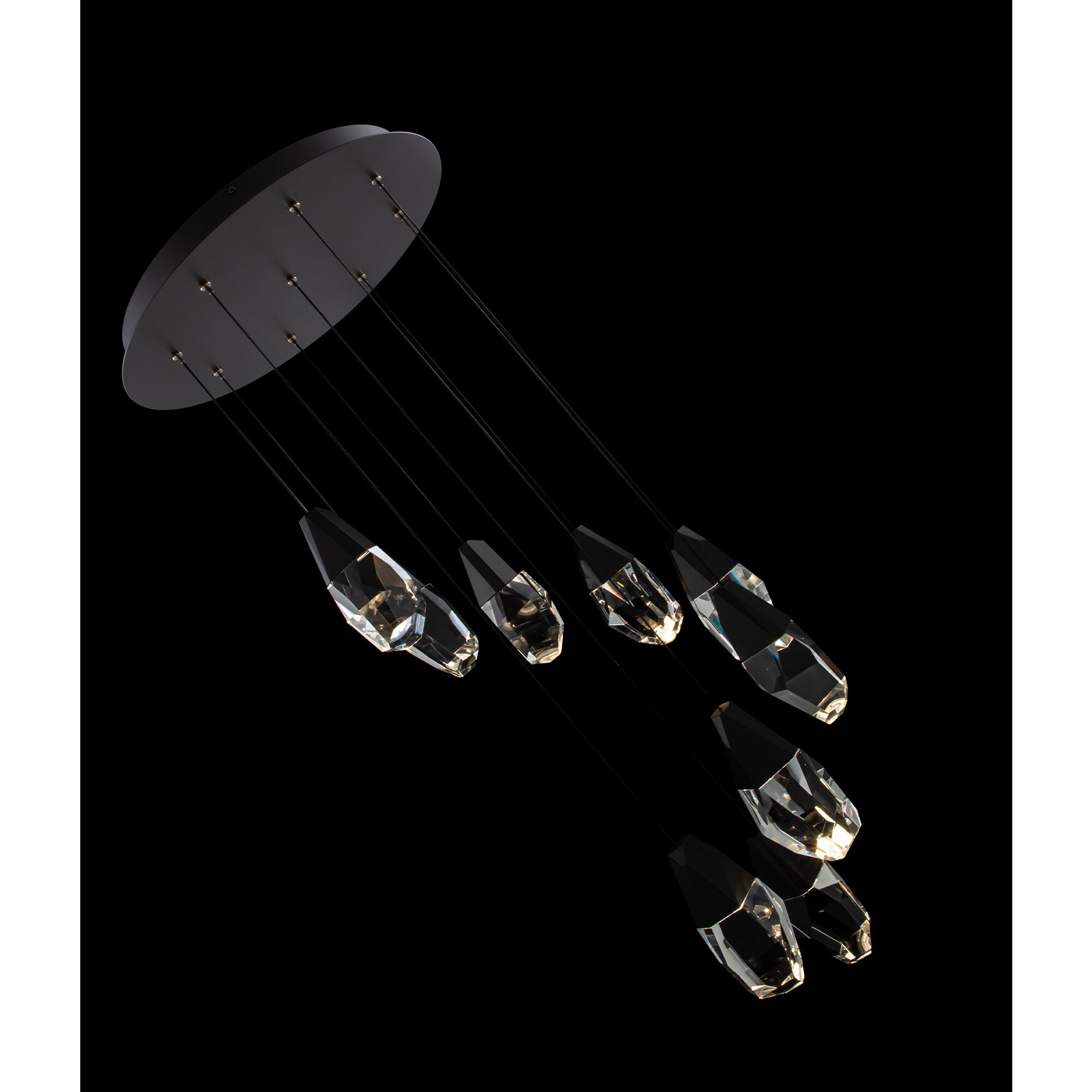 Martini LED 17 inch Black Multi-Light Pendant Ceiling Light in Optic, Beyond