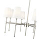 Adorra 8 Light 30 inch Polished Nickel Chandelier Ceiling Light