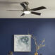Guardian 54 inch Brushed Stainless Steel with Black Blades Ceiling Fan