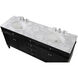 Park Avenue 72 X 22 X 35 inch Black Vanity Sink Set