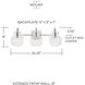 Nyla 3 Light 24 inch Polished Nickel Vanity Light Wall Light