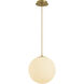 Luna 12 inch Aged Brass Pendant Ceiling Light