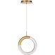 Ringlet 1 Light 8 inch Aged Brass Pendant Ceiling Light
