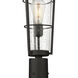 Helix 1 Light 113.25 inch Black Outdoor Post Mounted Fixture