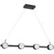 Biscayne LED 40 inch Matte Black Linear Chandelier Ceiling Light
