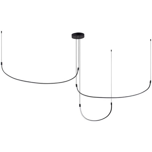 Talis LED 70.5 inch Black Multi-Pendant Ceiling Light