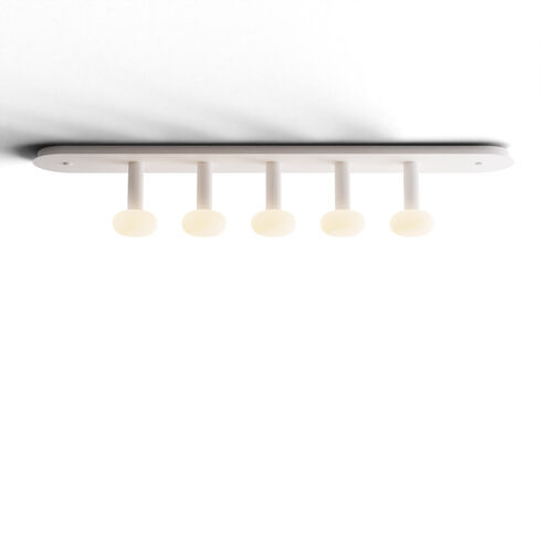 Combi LED 49 inch Matte White Pendant Ceiling Light, Suspension / Flush Mount 2-in-1