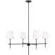 TOB by Thomas O'Brien Baker 4 Light 36 inch Midnight Black Chandelier Ceiling Light