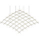 Constellation LED 177 inch Satin Brass Chandelier Ceiling Light in 3000K, White