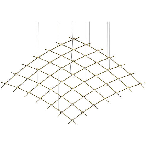 Constellation LED 177 inch Satin Brass Chandelier Ceiling Light in 3000K, White