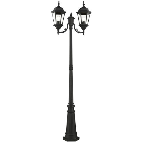 Hamilton 2 Light 86 inch Textured Black Outdoor Post Light