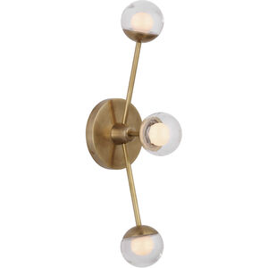 kate spade new york Alloway LED 5 inch Soft Brass Triple Linear Sconce Wall Light