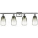 Ballston Brookhaven Almond 4 Light 36 inch Brushed Satin Nickel Bath Vanity Light Wall Light in Slate Glass