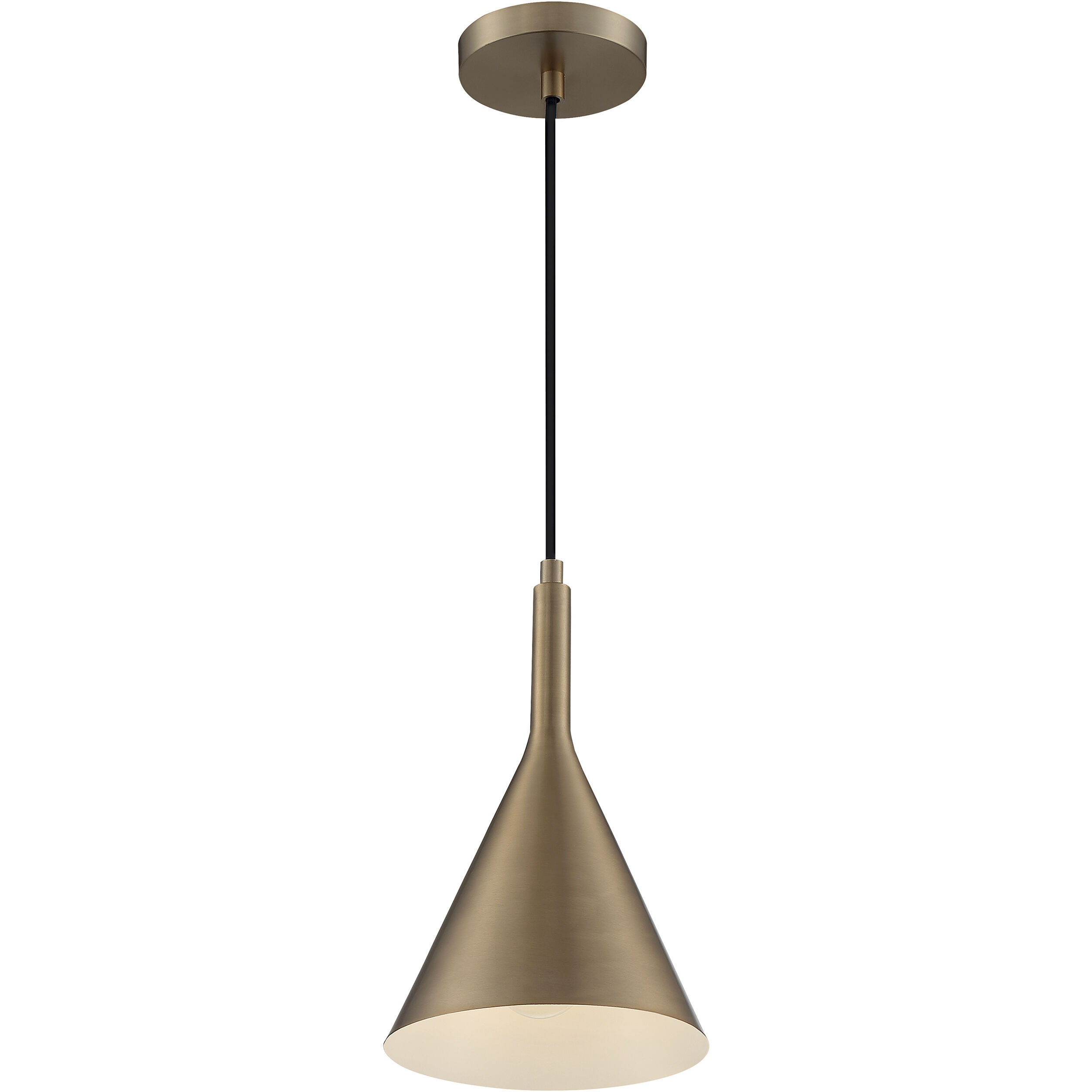 Lightcap 1 Light 7.75 inch Burnished Brass Pendant Ceiling Light