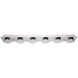 Cisterno LED 36 inch Chrome Bath/Vanity Wall Light, Clear and Satin Shade, Damp Rated