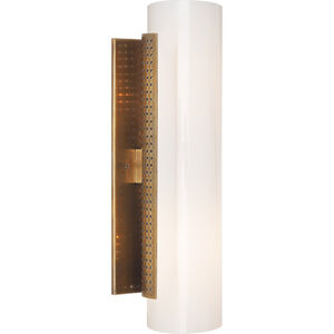 Kelly Wearstler Precision 2 Light 4 inch Antique-Burnished Brass Cylinder Bath Sconce Wall Light
