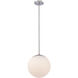 Niveous LED 10 inch Brushed Nickel Pendant Ceiling Light in 2700K, 10in, dweLED