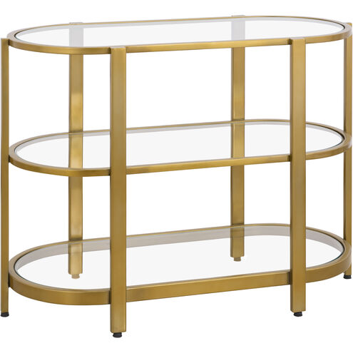 Blain 40 X 19 inch Antique Brass with Clear Console Table