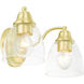 Montgomery 2 Light 13.5 inch Satin Brass Vanity Sconce Wall Light