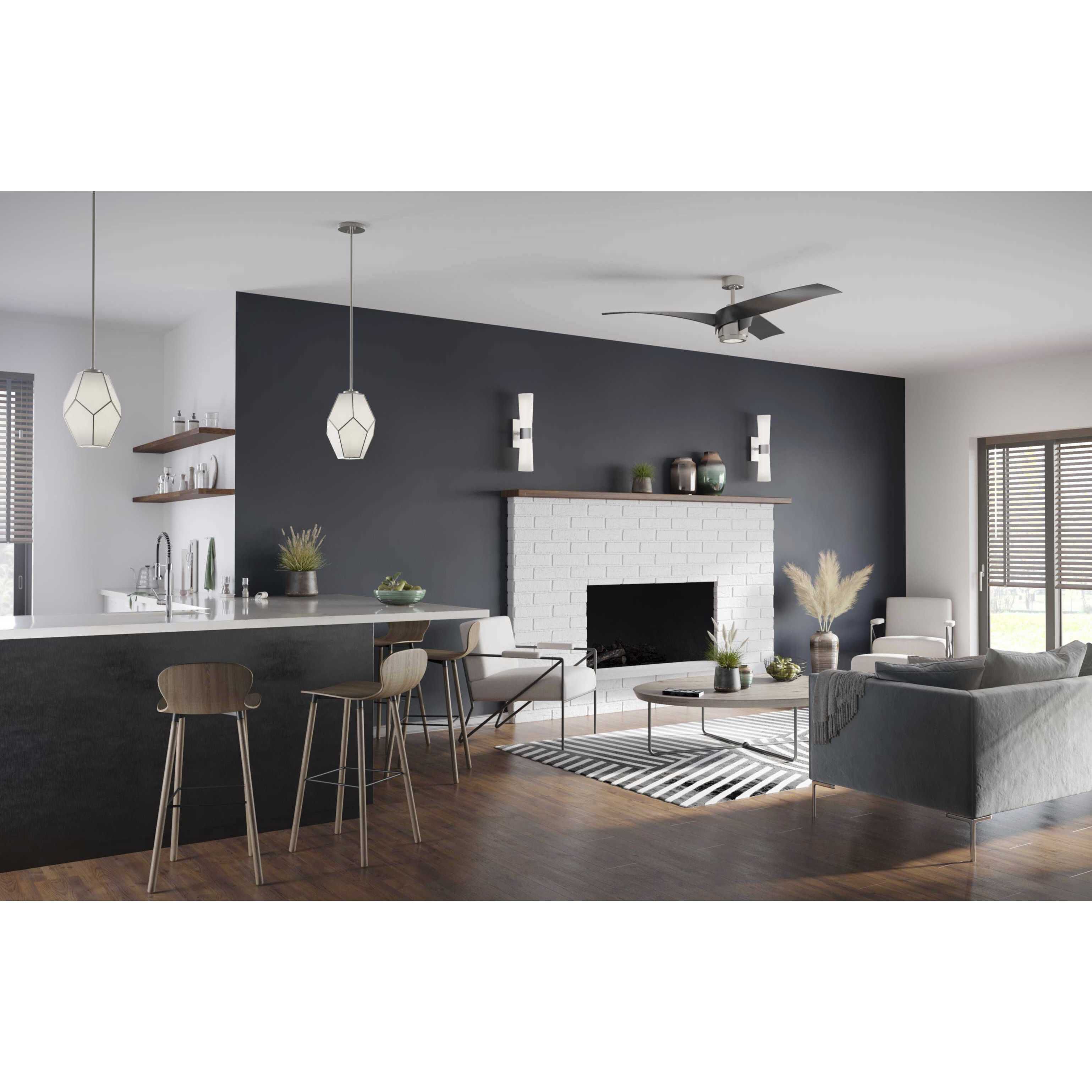 Latham 1 Light 9 inch Brushed Nickel Pendant Ceiling Light