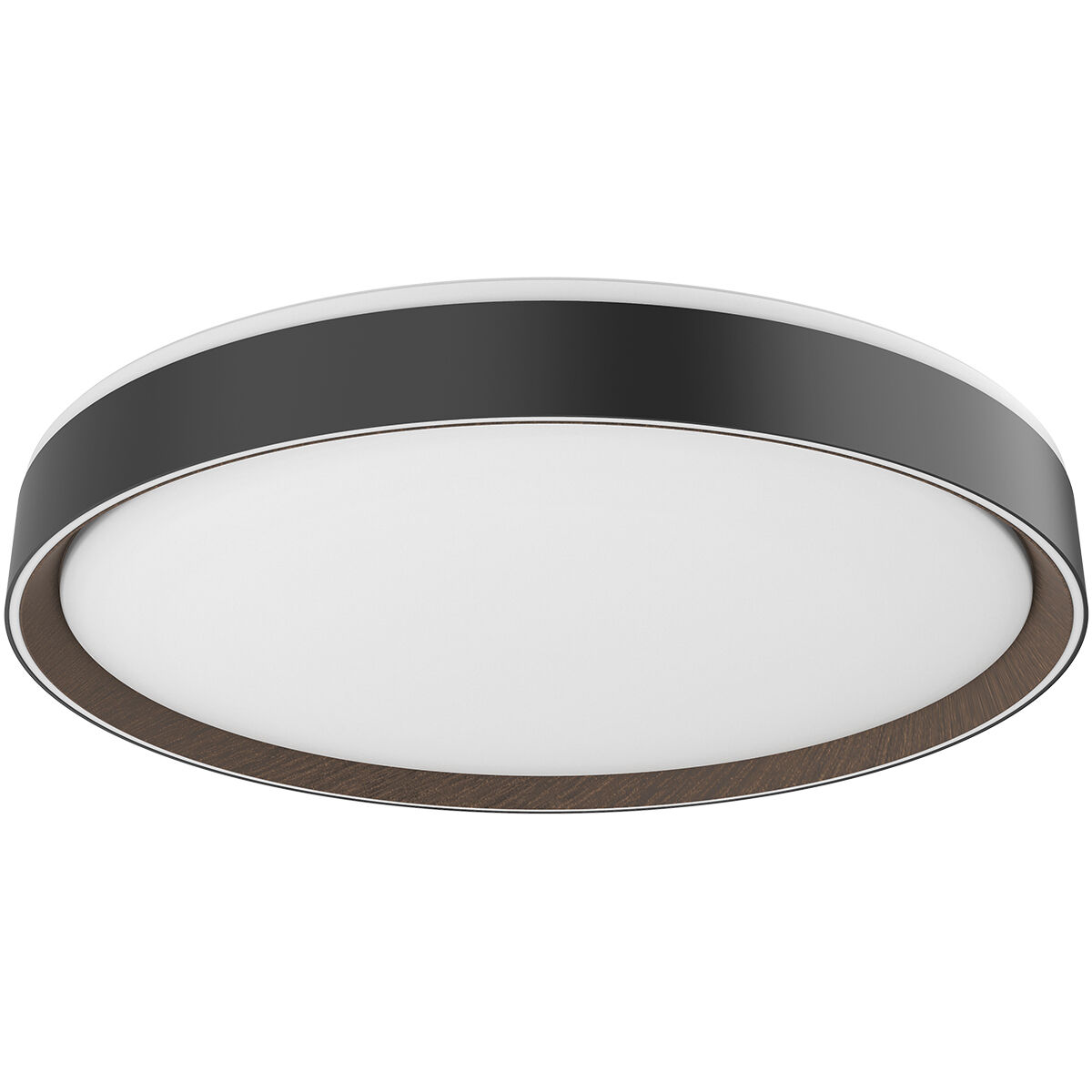 Essex LED 19.75 inch Black/Walnut Flush Mount Ceiling Light in Black and Walnut