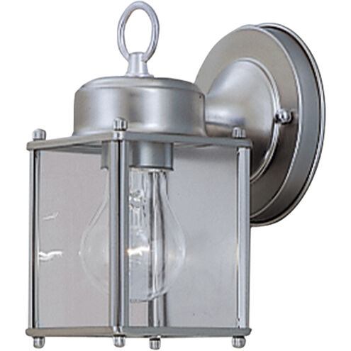 Basic Porch 1 Light 8 inch Pewter Outdoor Wall Lantern