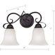 Brighton 2 Light 15 inch Oil Rubbed Bronze Vanity Light Wall Light