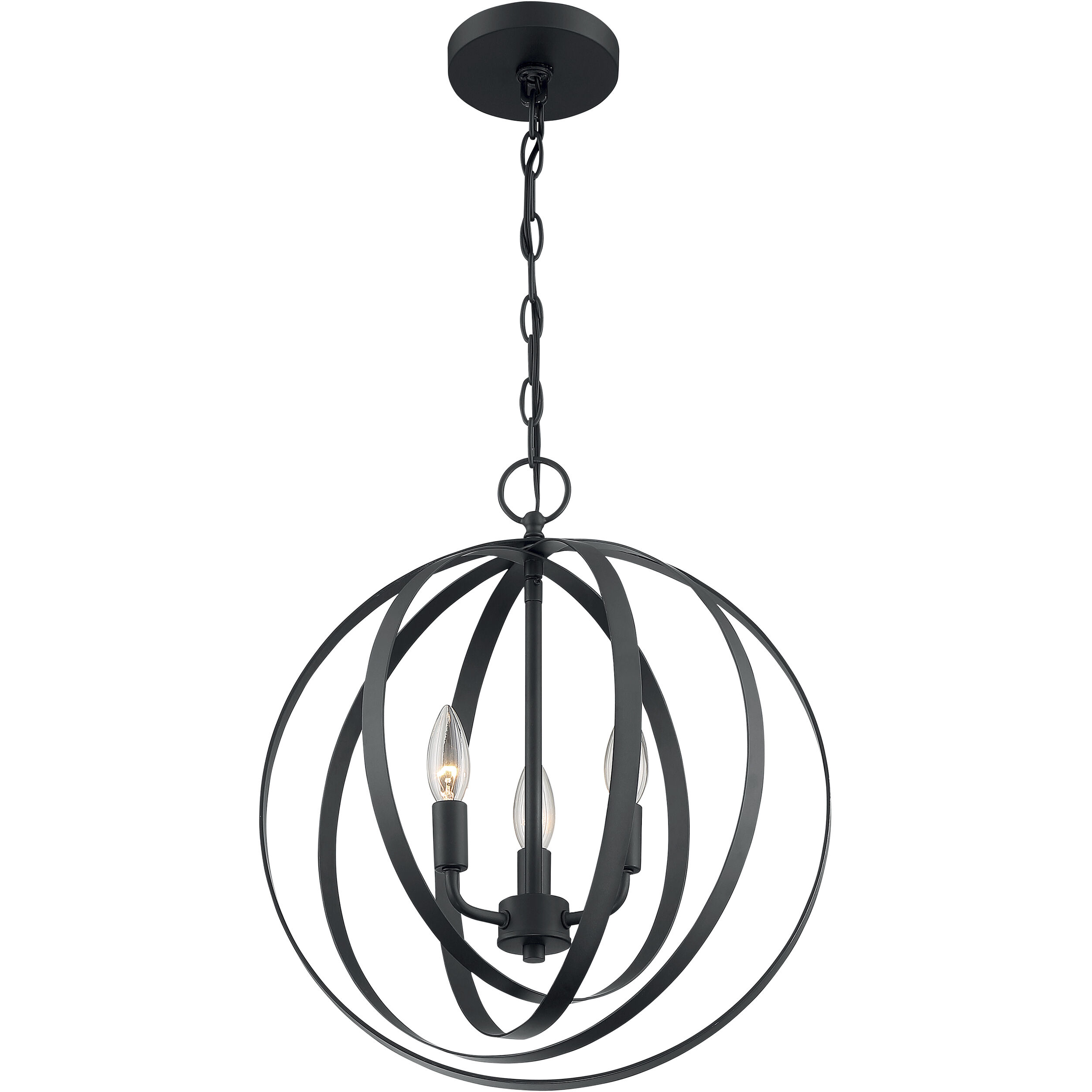 Pendleton 3 Light 16 inch Matte Black Pendant Ceiling Light