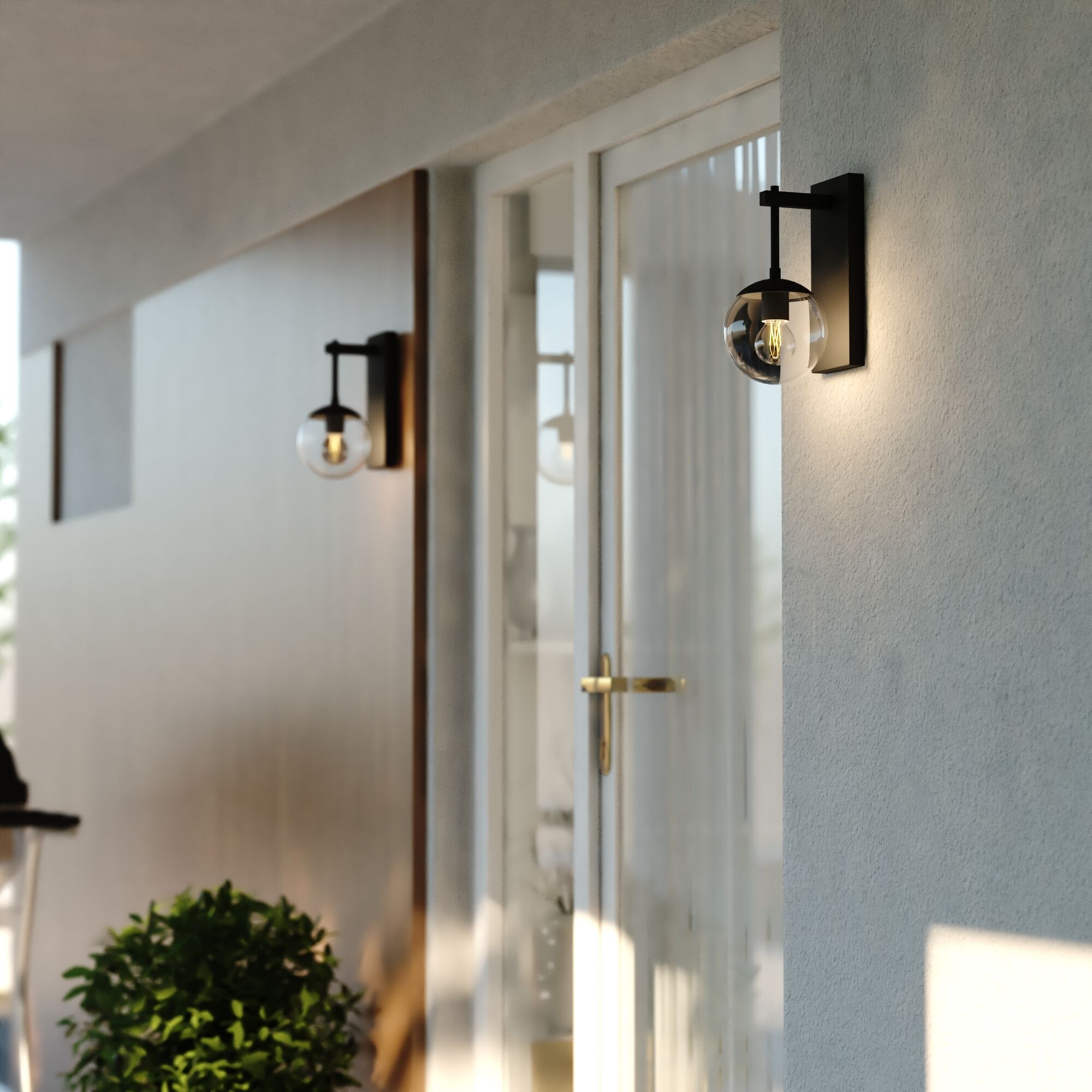 Keeler LED 12 inch Matte Black Outdoor Wall