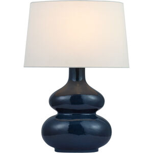 Chapman & Myers Lismore Mixed Blue Brown Table Lamp, Medium