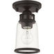 Lawrenceville 1 Light 5 inch Bronze Flush Mount Ceiling Light