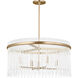 Drew & Jonathan Finley 4 Light 24 inch Satin Brass Chandelier Ceiling Light in LED